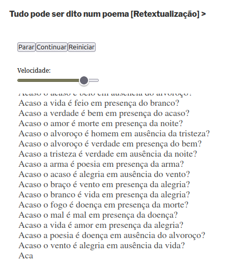Álea e vazio Retextualizações
