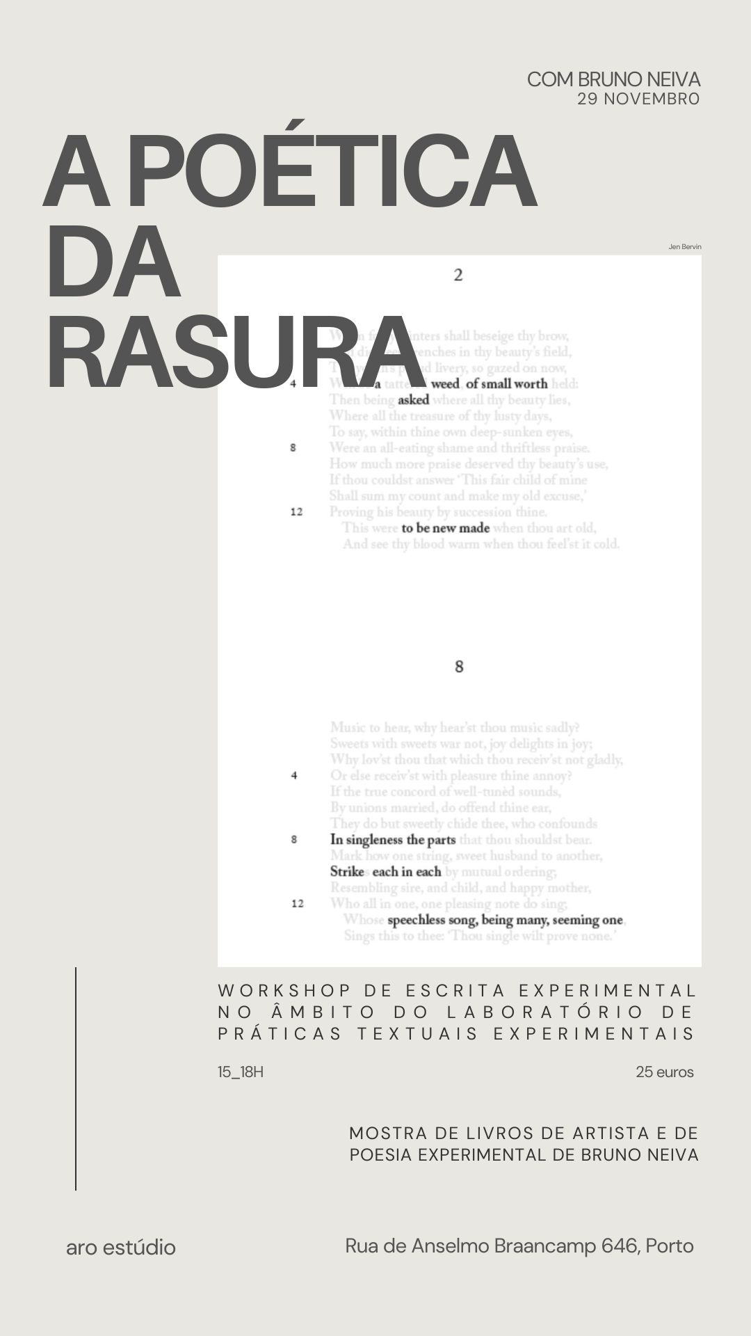 Bruno Neiva, A Poética da Rasura, ARO