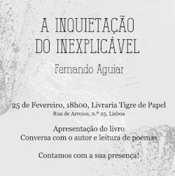 A INQUIETAÇÃO DO INEXPLICÁVEL, de Fernando Aguiar