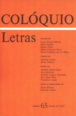 Colóquio/ Letras, 65, 1982