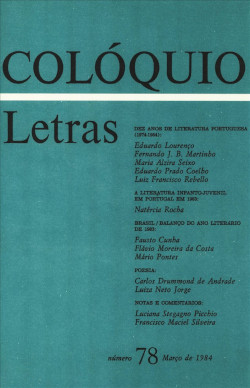 Revista Colóquio/Letras n.º 78, Mar. 1984