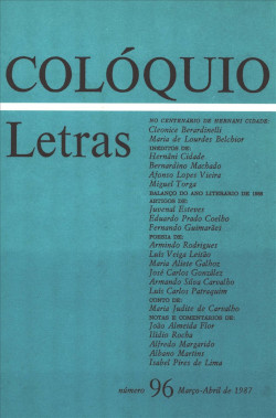 Revista Colóquio/Letras. Recensões Críticas, n.º 96, Mar. 1987