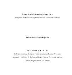 Reflexos Poéticos: diálogos entre Apollinaire, Neoconcretismo, Poema/Processo e a poesia eletrônica de Erthos Albino de Souza, Fernando Nabais, Giselle Beiguelman e Rui Torres