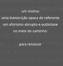 Poemas no meio do caminho (js)
