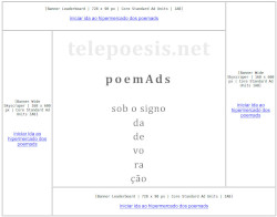 Rui Torres, Sustentabilidade e entropia na geração textual variacional. PoemAds: sob o signo da devoração