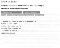 Rui Torres, Húmus Poema Contínuo, 2020 (11/22)